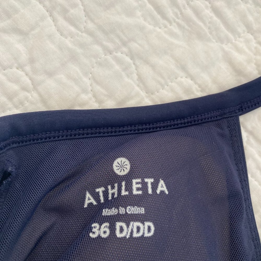 ATHLETA Tankini Top Navy Twister Swimsuit Swim Tank - Picture 6 of 9